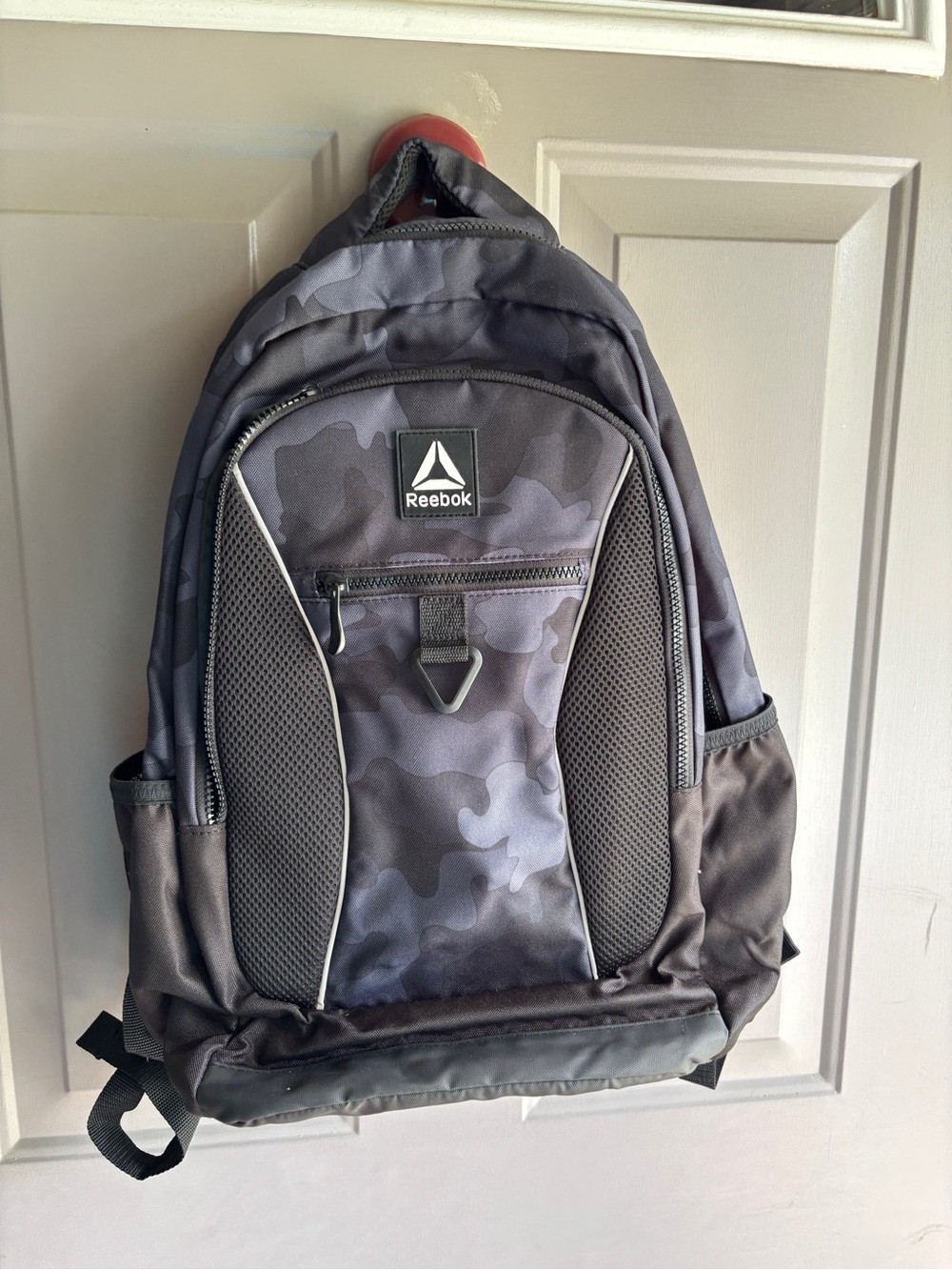 Reebok Men's Black Gray Camo Backpack with Padded Panels